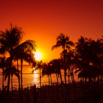 Fiery Sunset on Waikiki