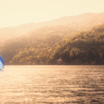 Sailboat on Lake Como, Italy