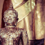 Small Gold Leaf Covered Buddha in Thailand